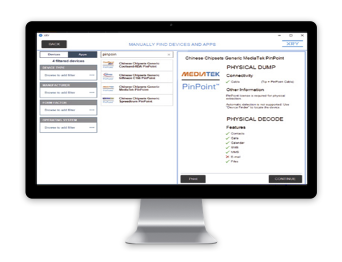 MSAB XRY PinPoint_computer